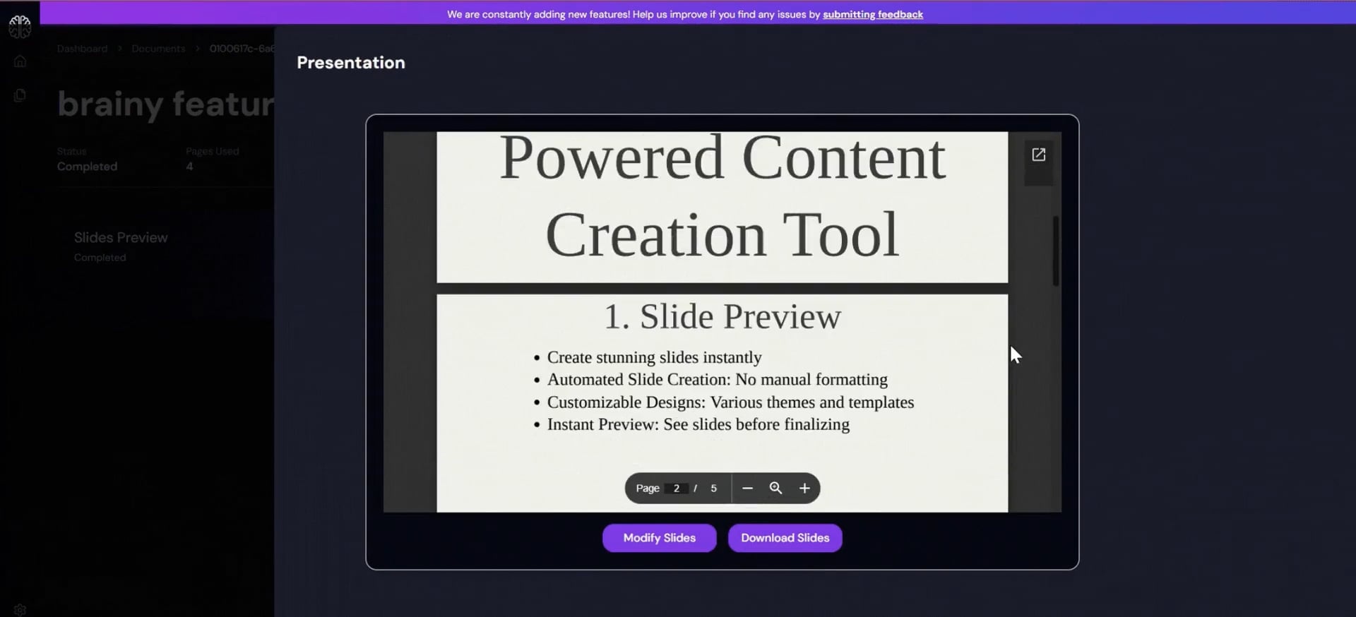 Presentation